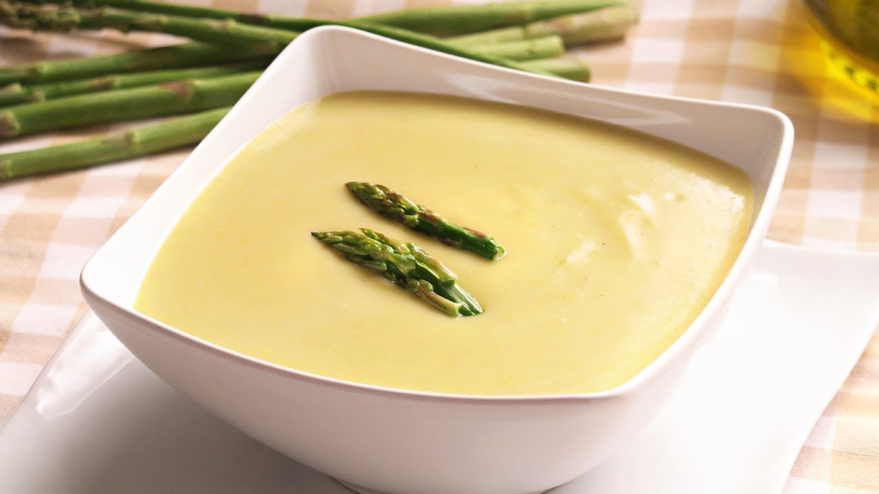 crema de espárragos trigueros y puerros