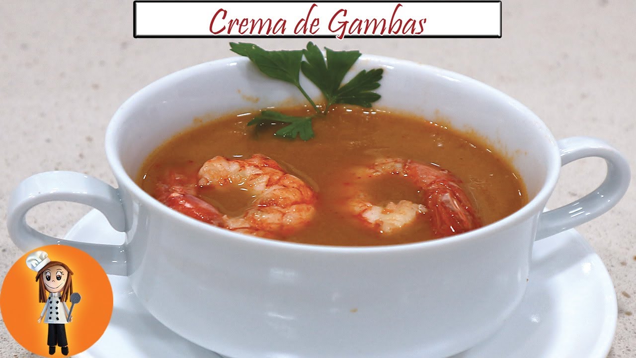 crema de gambas con nata líquida