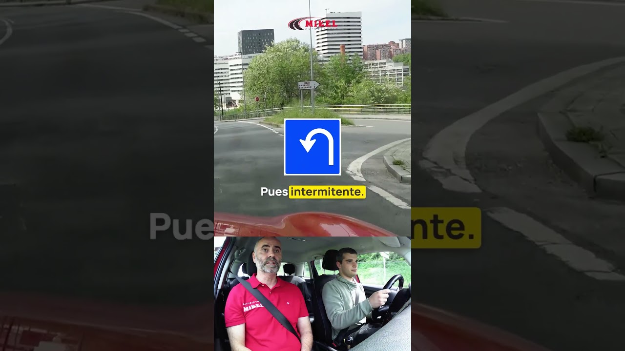 el recorrido correcto para realizar el cambio de sentido es...