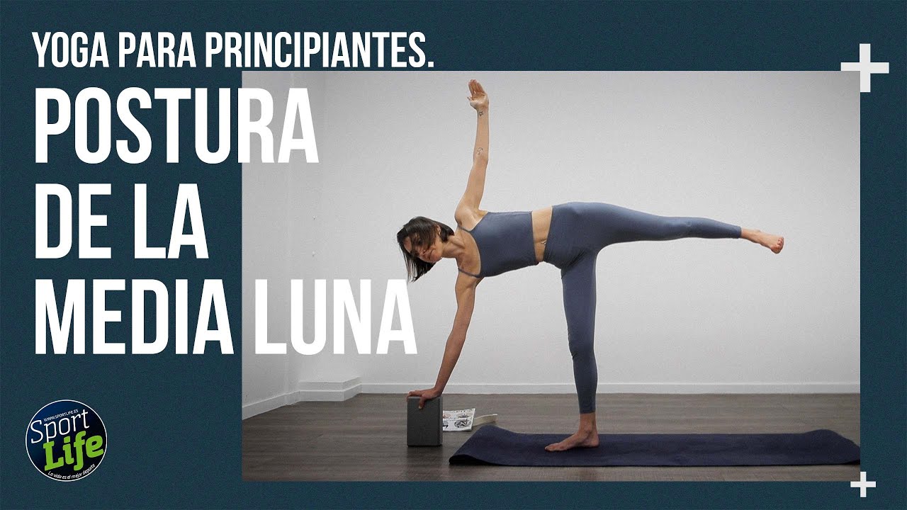 postura de la media luna yoga