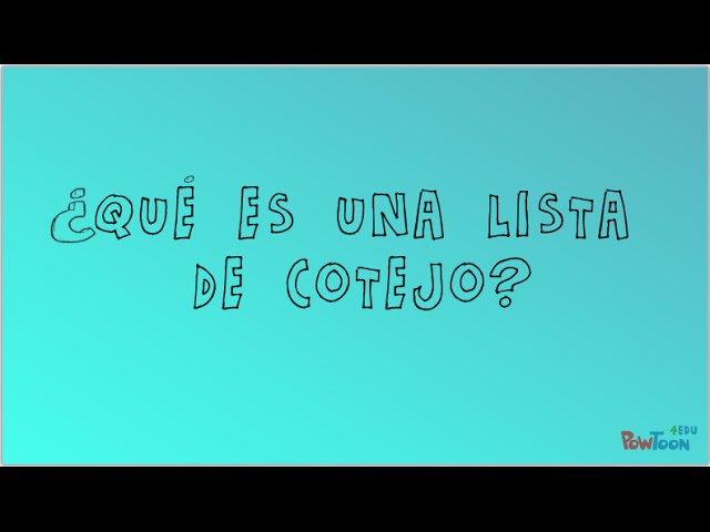 qué es una lista de cotejo