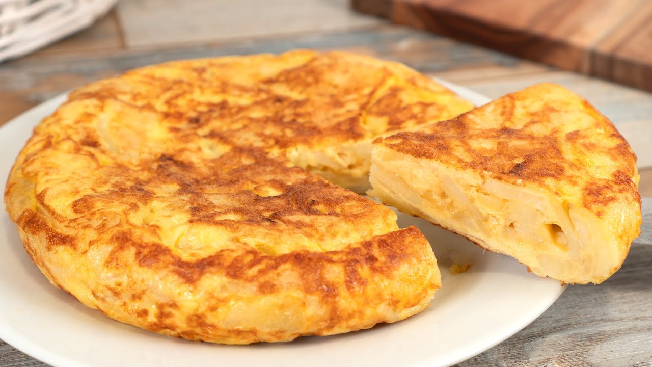 tortilla de patatas al microondas con cebolla