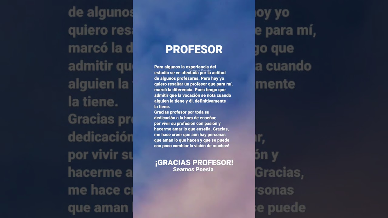 carta de agradecimiento a un profesor