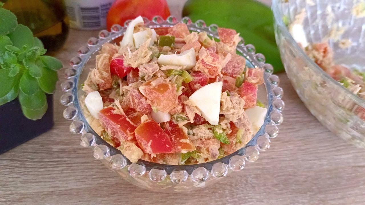 ensalada de tomate atun y huevo