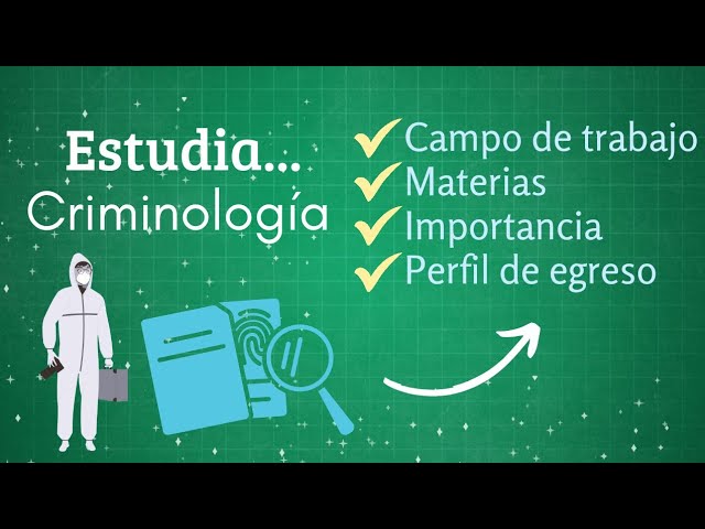he estudiado criminología y ahora que