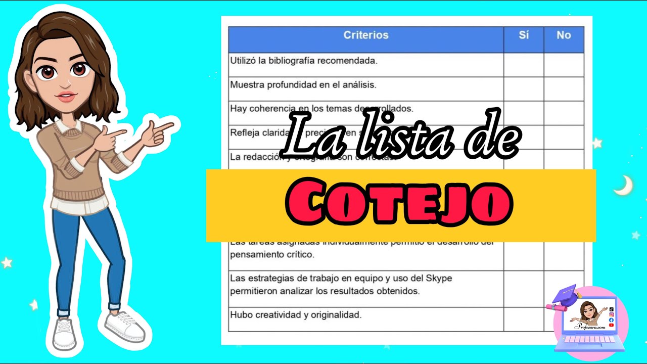 listas de cotejo para evaluar actividades