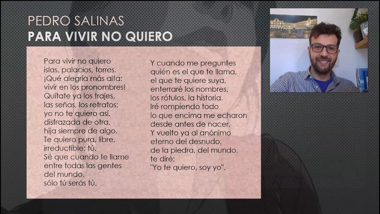 para vivir no quiero pedro salinas