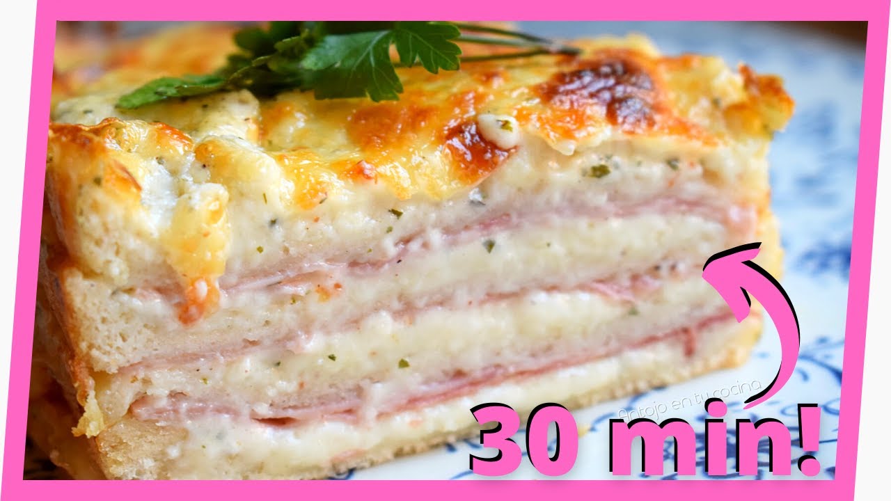 pastel de jamón york y queso al horno