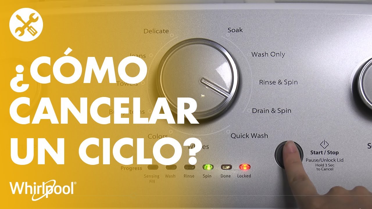 como parar una lavadora en marcha
